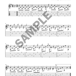 Sample score of The Church's One Foundation guitar sheet music